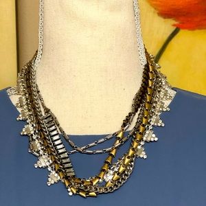 Stella & Dot Mixed Metal Statement Necklace